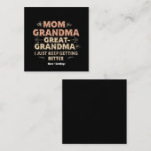 Mam, oma, oma, ik word steeds beter vierkante visitekaartje (Voorkant / Achterkant)