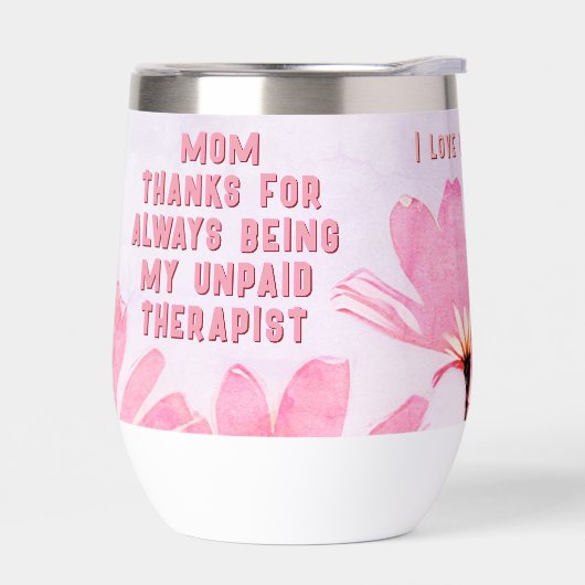 Mam Onbetaalde Therapist Funny Floral Moederdag (Links)
