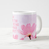 Mam Onbetaalde Therapist Funny Floral Moederdag Grote Koffiekop (Voorkant rechts)