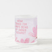 Mam Onbetaalde Therapist Funny Floral Moederdag Matglas Koffiemok (Center)