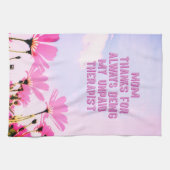 Mam Onbetaalde Therapist Funny Floral Moederdag Theedoek (Horizontaal)