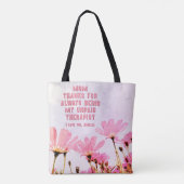 Mam Onbetaalde Therapist Funny Floral Moederdag Tote Bag (Achterkant)