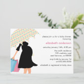 Mam onder het Baby shower Umbrella Kaart (Staand voorkant)