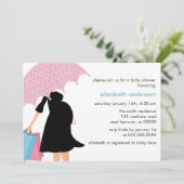 Mam onder het Baby shower Umbrella Kaart (Staand voorkant)