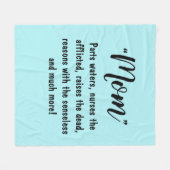 Mam: Onderdelen van de wateren, Verpleegsters van  Fleece Deken (Voorkant (Horizontaal))