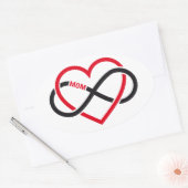 Mam oneindigheid hart voor Moederdag Ovale Sticker (Envelop)
