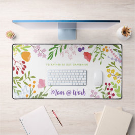Mam op het werk Modern Floral gepersonaliseerd Bureaumat