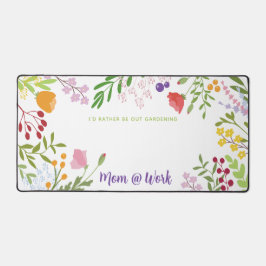 Mam op het werk Modern Floral gepersonaliseerd Bureaumat
