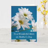 Mam op Moederdag met White Daisies op Blue Sky Kaart (Gele Bloem)