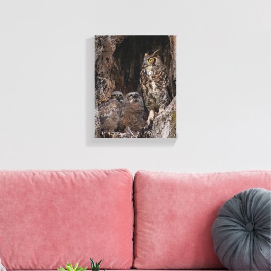 Mam op wachtdienst canvas afdruk (Insitu (Woonkamer))