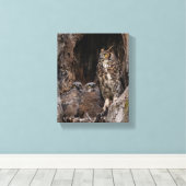 Mam op wachtdienst canvas afdruk (Insitu (Houten vloer))