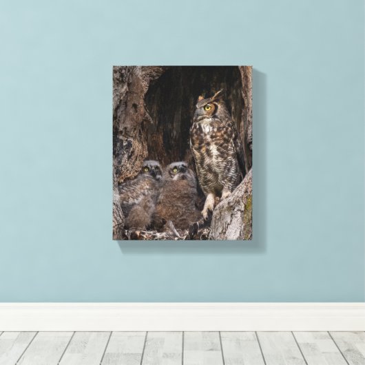 Mam op wachtdienst canvas afdruk (Insitu (Houten vloer))