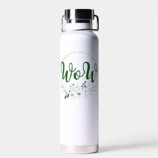 MAM op zijn kop spelt WOW! Waterfles (Achterkant)