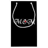 Mam op zwarte achtergrond met een cadeautas van Re (Achterkant)