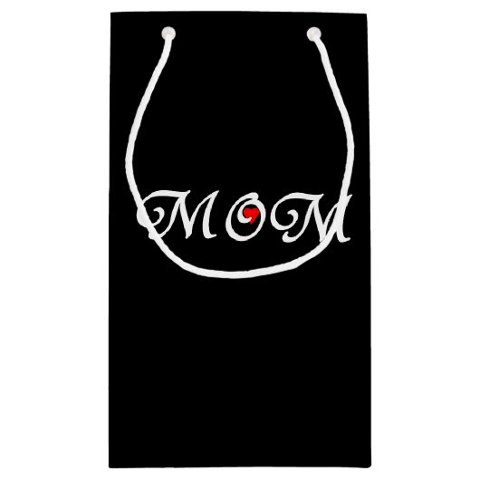 Mam op zwarte achtergrond met een cadeautas van Re (Achterkant)