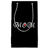 Mam op zwarte achtergrond met een cadeautas van Re (Voorkant)