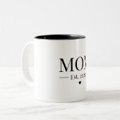 Mam opgericht 2025 tweekleurige koffiemok (Voorkant links)