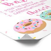 Mam-osa Bar Baby shower Mimosa Sign Roze Donuts Poster (Hoek)