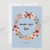 Mam-osa Bar Baby shower Sign Floral Kaart (Achterkant)