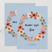 Mam-osa Bar Baby shower Sign Floral Kaart (Voorkant / Achterkant)