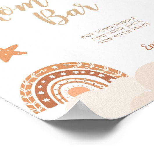 Mam-osa bar Boho Rainbow Sign Poster (Hoek)