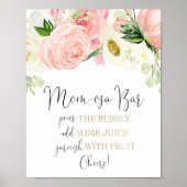 Mam-osa bar mimosa bar roze goudflorale poster (Voorkant)