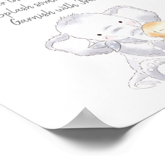 Mam-osa Bar Modern Elephant Geslacht Neutraal Poster (Hoek)