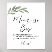 Mam-osa Bar Olive Leaf Greenery Theme Poster (Voorkant)