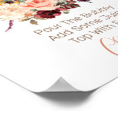 Mam-osa Bar Twin Pumpkin Baby shower Sign Poster (Hoek)