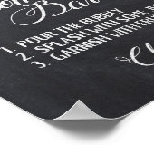 Mam-osa Bar Winter Chalkboard Snowflakes Sign Poster (Hoek)