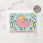 Mam Otter en haar Baby Dank je wel Notitiekaartje (Voorkant / Achterkant in situ)