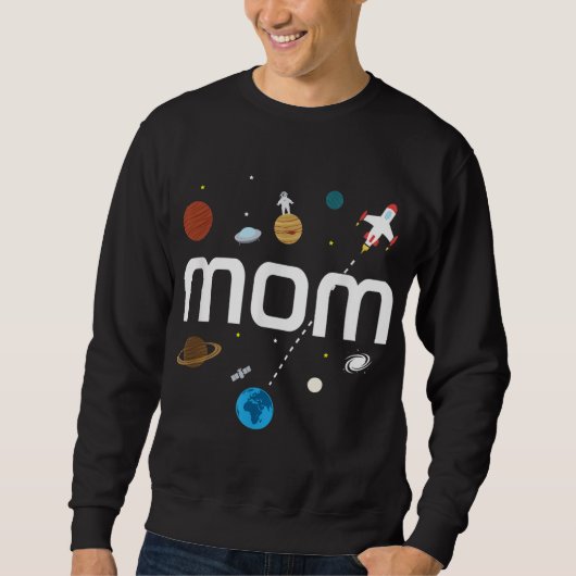 Mam Outer Space Birthday Party Trui (Voorkant)