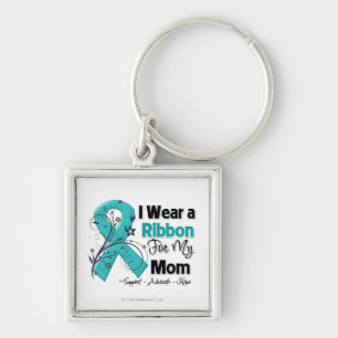Mam - Ovarium Cancer Ribbon Sleutelhanger