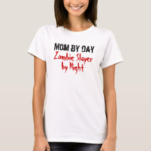 Mam overdag... Zombie Slayer door Night Damt T-Shi T-shirt