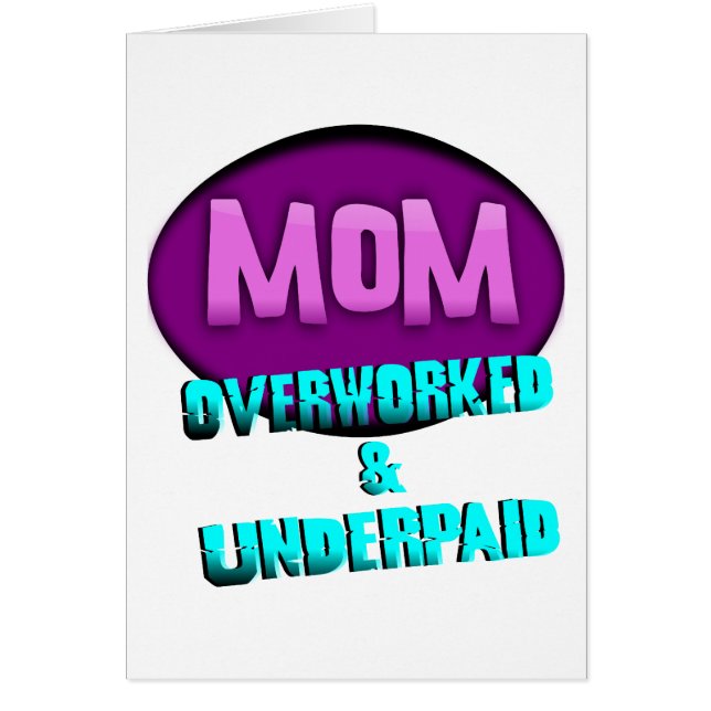Mam, overwerkt en onderbetaald, met ovaal (Voorkant)