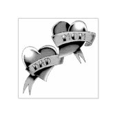 Mam Pa Red Hearts Tattoo Rubberstempel (Afrduk)