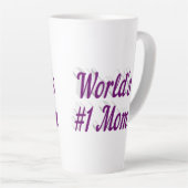 Mam paarse tekst latte mok (Rechterhoek)