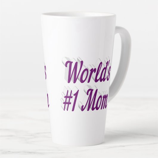 Mam paarse tekst latte mok (Rechterhoek)