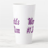 Mam paarse tekst latte mok (Voorkant)