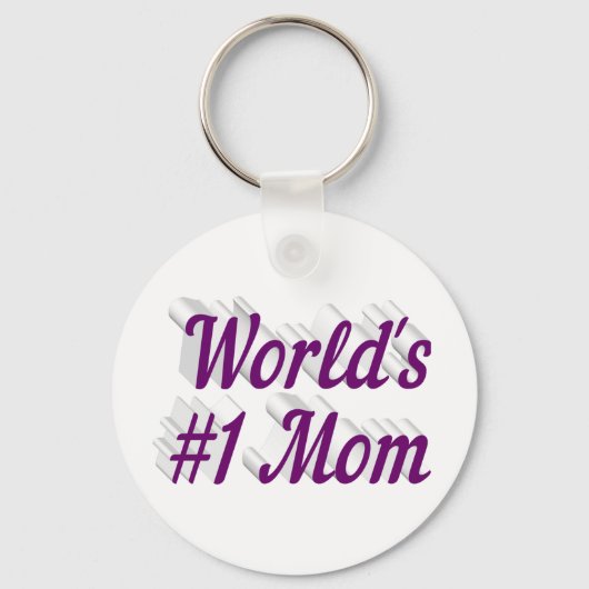 Mam paarse tekst sleutelhanger (Voorkant)