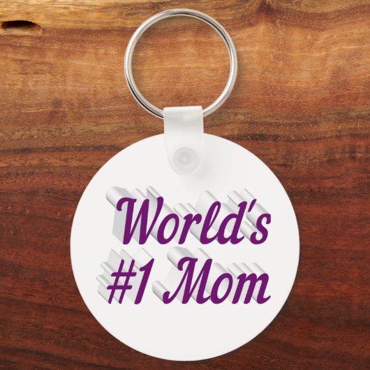 Mam paarse tekst sleutelhanger (Achterkant)