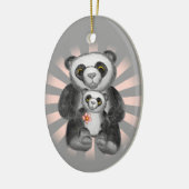 Mam Panda Beer Love Keramisch Ornament (Links)