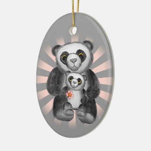 Mam Panda Beer Love Keramisch Ornament (Links)