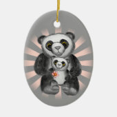 Mam Panda Beer Love Keramisch Ornament (Voorkant)