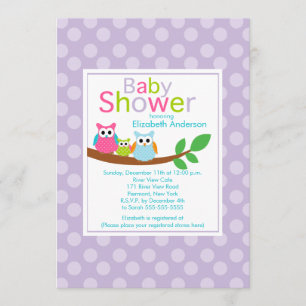 Mam & pap Eigenaar met Baby Owl Baby shower Kaart
