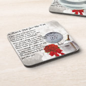 Mam & pap gedicht - 25th Wedding Jubileum Bier Onderzetter (Linkerzijde)