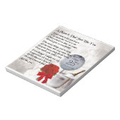 Mam & pap gedicht - 25th Wedding Jubileum Notitieblok (Linkerzijde)