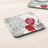 Mam & pap gedicht - Jubileum met 40ste bruiloft Onderzetter (Linkerzijde)