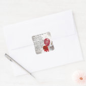 Mam & pap gedicht - Jubileum met 40ste bruiloft Vierkante Sticker (Envelop)