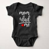 Mam + Pap = Ik ben babykleding Romper (Voorkant)
